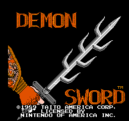 Demon Sword - Release the Power (USA) Title Screen